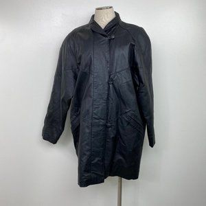 MPW Black Leather Jacket Small Zipper Pockets